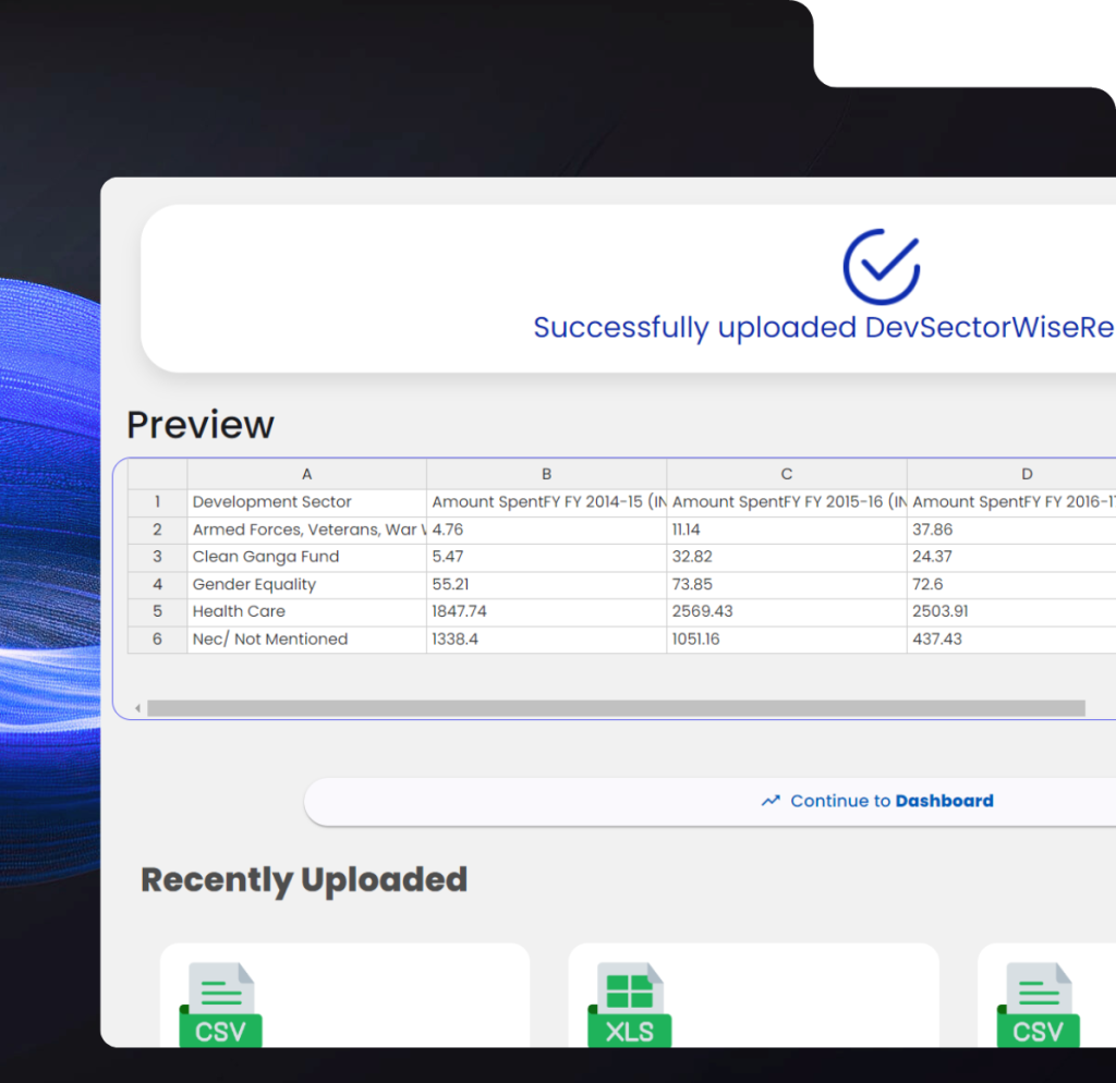 upload excel file